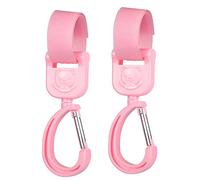 Geavonyg 2 PCS Hanger BÉBÉ CHOCKS Clips Clips À 360 Degrés Rotation Crochets Contresse Pratique Accessoire Méman Bag