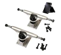 Geavonyg 2 Pièces Professionnel Pont Planche À roulettes Base Aluminium Longboards Planches Camion 5 Pouces Planches Roue Professional Bridge Skate Board Base