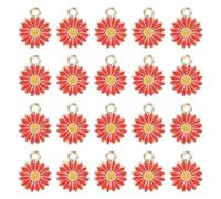 Geavonyg 20 PCS Metal Flower Charm Sweet Mignon Margueil