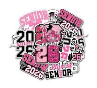 Geavonyg 2026 Graduation Sticker Pack Decorative PVC Sheets for Planners Gifts Wrapping Class Memories Senior Class Record Stickers