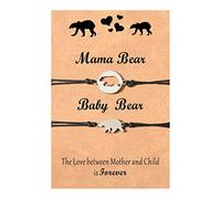 Geavonyg 2X pour Le Créatif Hollow Bear for Couples Best Friend Relations De Correspondance Rope Braid Corde Bijoux Bijoux À Charme Bear Charm for Women