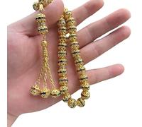 Geavonyg 33 Perles Tasbih Prière Chapelet Mode Décoratif Glands Religion Islamique Bijoux Fête Faveur Alliage Prière Bracelets pour Femmes Hommes Islamique Tasbih