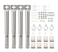 Geavonyg 4 Pièces/Paquet Réglable Télescopique en Acier Inoxydable Tube Brûleurs Barbecue Gril Pièces Remplacement Universel Tube Tubes Tuyau Brûleur Tubes Universel Réglable
