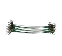 Geavonyg 40pcs Ligne De Pêche en Acier Antibite High Carbone Steel Fil Leader avec Équipement Fil Poisson À Haute Résistance Connexion pour Les Appâts
