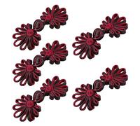 Geavonyg 5 Paires Fermer Les Bouts Traditionnels Chinois Cheongsam Se Coudre Les Fixations De Fermeture des Boutons Fermeture des Coups Couture Nœuds