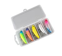 Geavonyg 5 Pièces Walk The Dog Appâts Artificiels Topwater Crayon Leurres De Pêche Accessoires De Matériel Topwater Crayon Popper Leurres Walk The Dog Artificiel avec Crochet Dur