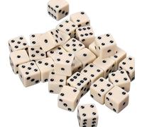 Geavonyg 50pcs 1 2 Cm Précision Mise en Évidence Die Turbid Crème Teintée De Cuboïdes Polyacrylates Forts pour Le Jeu Travail Et La Probabilité d'apprentissage des Accessoires Jeu RPG