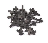 Geavonyg 50pcs Ornement D'espaceur Géométrique Boisé De Charme Naturel Naturel pour Bijoux Fabriquant Un Réconfort Accessoire Bricolage Fait À La Main Tenant des Croix Religieuses Produit Jésus