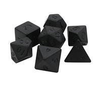 Geavonyg 7pcs Dice en Acrylique Dice Multi-facettes Différentes Tailles Numéro Numérique Kit