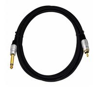Geavonyg À 1/4 "Câble 6 35 Mm Mono Bouchon Mâle À Câble Masculin pour Téléphone De Haut-Parleur L'amplificateur D'instruments Casque