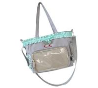 Geavonyg À Bandoulière Élégant En Dentelle Froncée Joli Itabag D'école Messagers De Capacité Pour Affichage D'épingles Nœuds En Dentelle Froncée Bandoulière De Capacité Ita Épaule École