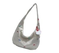 Geavonyg À Bandoulière En Velours Côtelé Convivial Broderie Tendance Sangle Réglable Compact Usage Quotidien Accessoire Pour Femmes