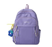 Geavonyg À De Capacité Avec Pendentif D'université En Nylon De Couleur Unie Pour Étudiants Adolescents Filles 'école Pour Ordinateur Portable Sacs 'école Mignons