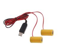 Geavonyg Adaptateur d'alimentation De Batterie Virtuelle 1.5V LR14 C Éliminateurs Factices Câble pour Lampes Bureau À Distance Cuisinière À Gaz Jouet Adaptateur d'alimentation Factice