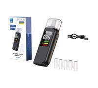 Geavonyg Alcootest Numérique Testeur d'alcool Détecteurs Analyseurs 'haleine Alertes avec Affichage LED pour Le Conducteur Testeur 'alcoolémie Breathalyzer