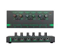 Geavonyg Amplificateur De Casque Portable Amplificateur Stéréo 4/6 Canaux Répartiteur D'écouteurs X 3 5 Mm X 6 35 Mm Sortie De Port Répartiteur D'écouteurs