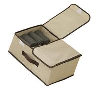 Geavonyg Bac De Stockage Pliable Capacité avec Tissu Respirant Multi-Compartiments Et Couvercle Sécurisé pour La Garde-Robe Saisonnière Bin Rangement en Tissu À Poussière avec Couvercle