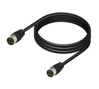 Geavonyg Big Din 3pin Adaptateur Câble Excellente Conductivité Électrique 3pins Mâle À Mâle pour Les Centres De Média Adaptateur Vidéo Auditif Récepteur