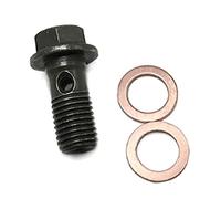 Geavonyg Boulons Et Rondelles Banjo pour Tuyaux De Frein en Acier Inoxydable pour Étrier Maître Cylindre Vis D'étrier De 10 Pièces