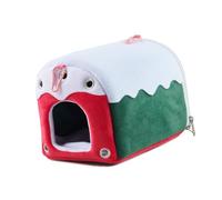 Geavonyg Cabanes De Sommeil Suspendues pour Oiseaux Nids Courts en Peluche Animaux De Compagnie d'hiver Nids Chinchillas Et Oiseaux Grotte