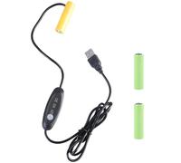 Geavonyg Câble Adaptateur d'alimentation USB 5V 2a Élimination des Fausses Piles AA Cordon pour Remplacer 3 Pièces Ligne D'élimination 5V AA LR6 1 Ensemble