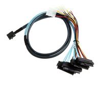 Geavonyg Câble De Connexion De Plusieurs Lecteurs MiniSAS SFF 8643 À Quatre 29 Broches SFF 8482 avec Puissance 4P pour Câble MiniSAS Professionnel