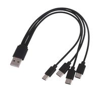 Geavonyg Câble Multi-Charge USB C Charger 1/2/3/4 dans 1 Cordon De Multiple avec Connecteurs Type C pour Adaptateur Multi-Chargeur Tablette