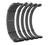 Geavonyg Câble Répartiteur De Carte Mère Fil D'extension d'alimentation Fil Câble Répartiteur Cordon en Nylon Tressé 24 Broches Double PCIE 6 + 2 Double 4 + 4