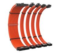 Geavonyg Câble Répartiteur De Carte Mère Fil D'extension d'alimentation Fil Câble Répartiteur Cordon en Nylon Tressé 24 Broches Double PCIE 6 + 2 Double 4 + 4