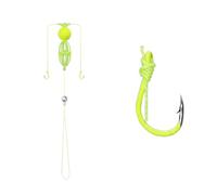 Geavonyg Cage D'appâts De Ciblage Précis Cage De Pêche À Double Crochet pour Divers Environnements Aquatiques Flottant Artificiel