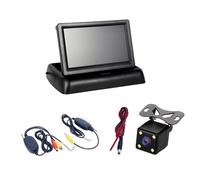 Geavonyg Caméra De Recul Voiture Étanche Aide Stationnement pour La Vision Haute Définition 4 3 Pouces TFT LCD Inversion Pliable Moni Vue Arrière Haute Définition Accessoires Kit