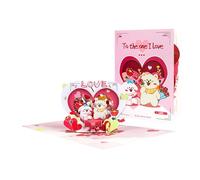Geavonyg Carte De Bénédiction Popup Faite À La Main Vœux De Saint-valentin Avec Enveloppe Carte D'invitation D'anniversaire En Papier Pliable Surprise