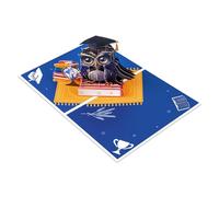 Geavonyg Carte De De Diplôme 3D Unique Avec Hibou En Majuscules Vœux De Hibou 3D Tendance Convient Pour Une Utilisation Universitaire Ou Collégiale.