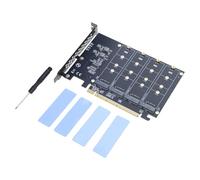 Geavonyg Carte Mère D'extension PCIe X16 À 4xNVMe pour Connecter Jusqu'à Quatre Vitesses Rapides 2280 pour Disque Dur SSD Carte De Conversion