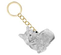 Geavonyg Clear Miniature des Fourrures pour Chiens Keepsakes Case Pentures Porte-clés Prendants Hair Collector Keyring Pet Memory Preservations Accessoires Amour Animal Decors Home Decors