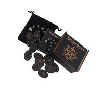 Geavonyg Collection Complète De Symboles De Runes Nordiques pour L'étude du Mysticisme La Divination Portable Comprend Un Livret Éducatif Runes Portables