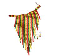 Geavonyg Collier De Perles Fait À La Main Ensemble Boucles D'oreilles Glands Bijoux À La Mode Pendentif Boucles D'oreilles Adaptées Femmes Collier Plage