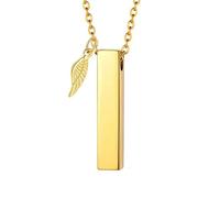 Geavonyg Collier D'urne pour Animaux De Compagnie Aile Angélique Médaillon Chien Chats Cendres Bijoux Commémoratifs Collier D'urne Crémation Animaux Compagnie Et Humains Souvenirs Cendres