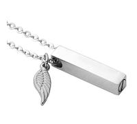 Geavonyg Collier D'urne pour Animaux De Compagnie Aile Angélique Médaillon Chien Chats Cendres Bijoux Commémoratifs Collier D'urne Crémation Animaux Compagnie Et Humains Souvenirs Cendres