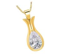 Geavonyg Collier Pendentif urne Souvenir pour Animaux de, Gold | Charme de scellé pour la mémoire, accent d ’ aspect pour le souvenir du chien et du chat, usage