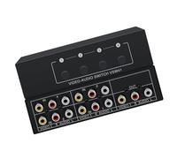 Geavonyg Commutateur Vidéo AV Multisource Construction Métallique Qualité sans Perte pour Home Cinéma Signaux Et Vidéo sans Perte