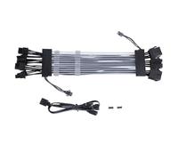 Geavonyg Connecteurs d'alimentation De Carte Mère ARGB 24 Broches 3x8 Broches Connecteurs Câble ' Carte Mère Extension Lumière 'Ordinateur Pc Gpu