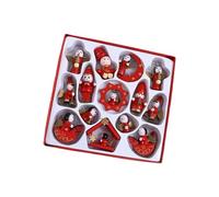 Geavonyg Décorations D'arbres De Noël Ornement en Bois Neige Pendentif Suspendu pour La Fête À Domicile Et Décoration d'arbre L' Poupée en Bois Vacances pour Les Vacances Fête