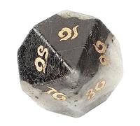 Geavonyg Dés De Pierres Précieuses Naturelles Multi-facettes Différentes Tailles Numéro Numérique pour Jouets Éducatifs Bricolage Jeu Société Jeu Rôle Numérique Polyédrique Multi Face