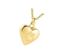 Geavonyg Elegant Pet Loss Memorial Jewelry Steel Cremation Heart Necklace with Ashes Holders Compartment for Lasted Tributes Pet Memorial Necklace