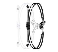 Geavonyg Ensemble De 2 Bracelets D'amitié Assortis pour Les Girls Breded Corde Corde Chande-bracele