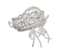 Geavonyg Ensemble De Bijoux Avec Boucles D'oreilles Et Bandeau Délicat Accessoire 'oreille Étincelant Bandeau Mariage Réglable Pour Demoiselle 'honneur Avec Perles Ensemble Bijoux En Perles