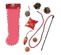 Geavonyg Ensemble De Jouets Noël Respectueux des Animaux Compagnie Chats Résistants Morsures Sûres Chats Intelligents pour des Temps Jeu Interactifs avec Jouet d'exercice Et Soulagement du