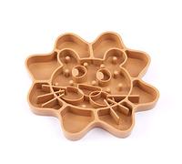 Geavonyg Ficheur À Manger Lent pour Animaux De Compagnie Chat Flower Shape Bol Les Bols Chats avec Un Waterre Treat Mat Sain Interactif Le Chien Fo Lent À Manger du Bol Animal De Compagnie