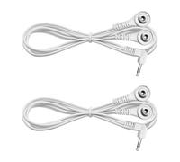 Geavonyg Fil De Remplacement L'unité TENS 2 5 Mm 3. Bouchons Protection pour Doubler 3. Extrémités À Clipser pour Les Stimulateurs Musculaires Et Les Thérapies Physiques Fil D'électrode Masseur EMS